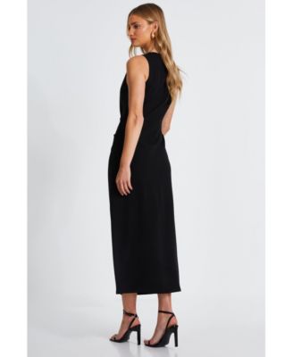 Women's 2 In 1 Scuba Crepe Waistcoat and Skirt Dress
