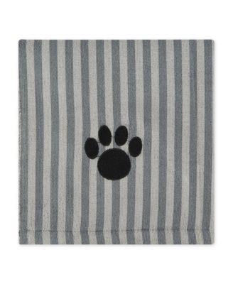Microfiber Stripe Paw Pet Towel 41x23.5-inch