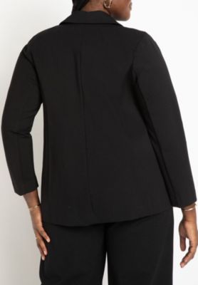 Women's Plus Size The Ultimate Stretch Long One Button Blazer