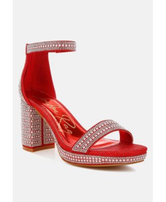 London Rag Womens Mejuri Rhinestones And Pearl Embellished Sandals