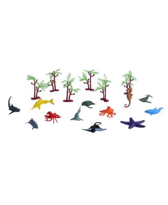 Bucket Mini Ocean Figurines, 18 Pieces