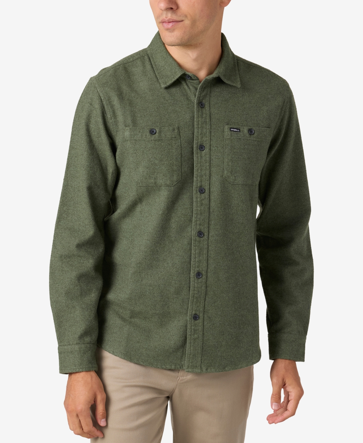 Men's Breakwater Solid Flannel Shirt - Dark Olive