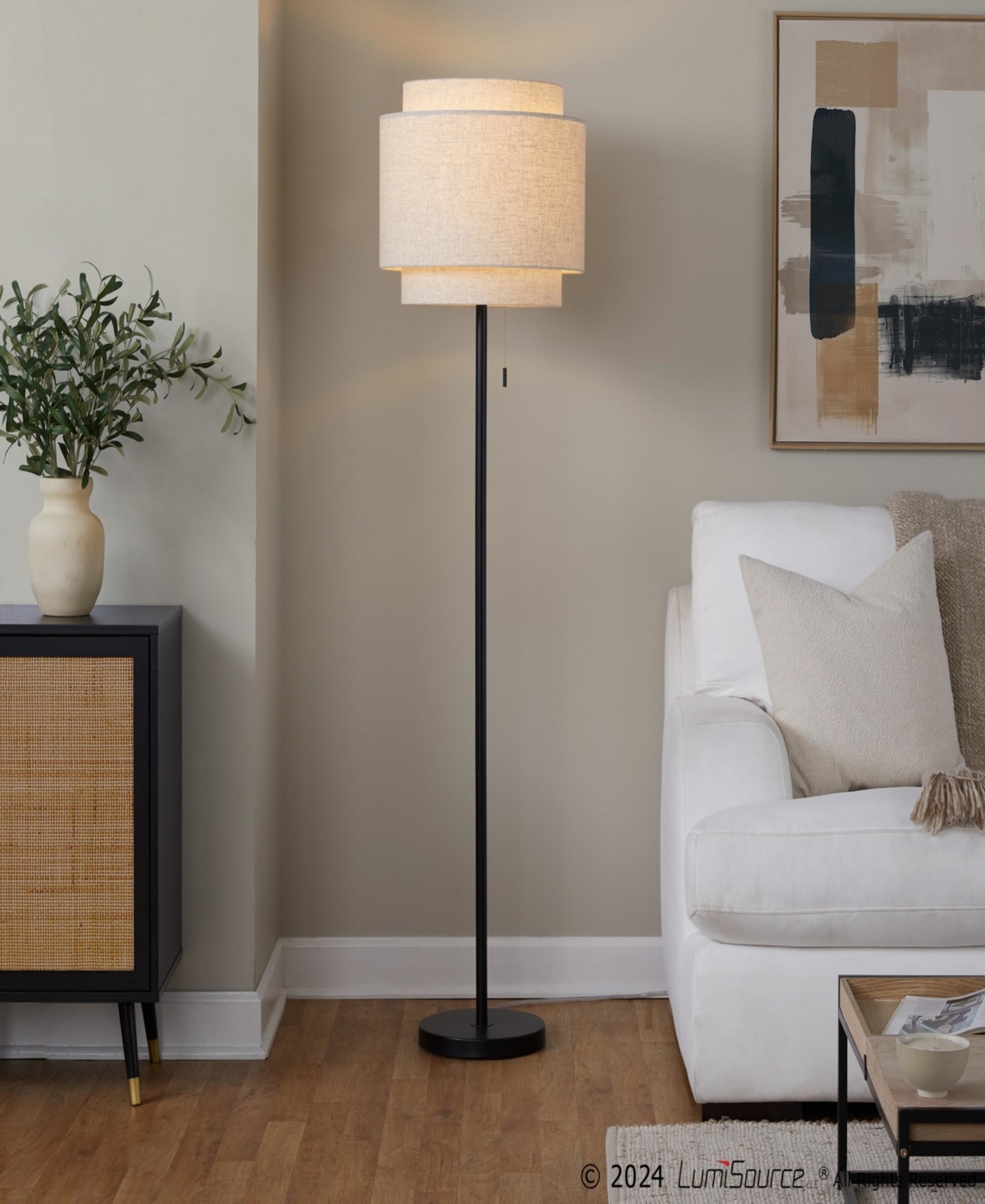 Lumisource Tier 64" Contemporary Standard Floor Lamp In Black