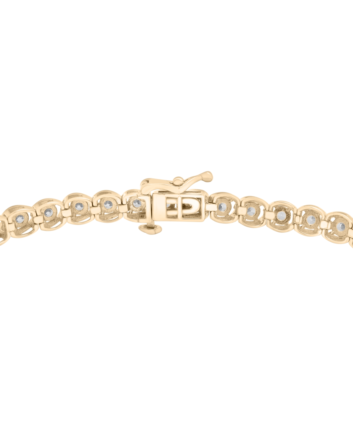 Macy's Diamond Swirl Link Tennis Bracelet (3 Ct. T.w) In 10k Gold, Exclusively At  In Yellow Gold