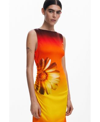 Women's Ombre asymmetrical dress