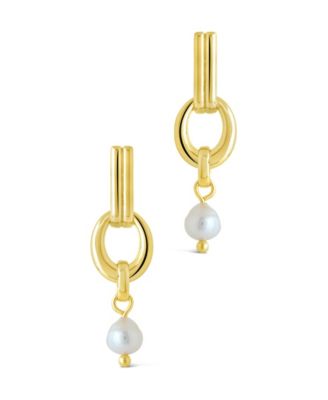 Giselle Mother of Pearl Door Knocker Stud Earrings