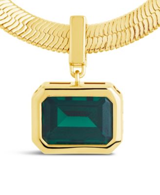 Calder Cubic Zirconia Herringbone Pendant Necklace