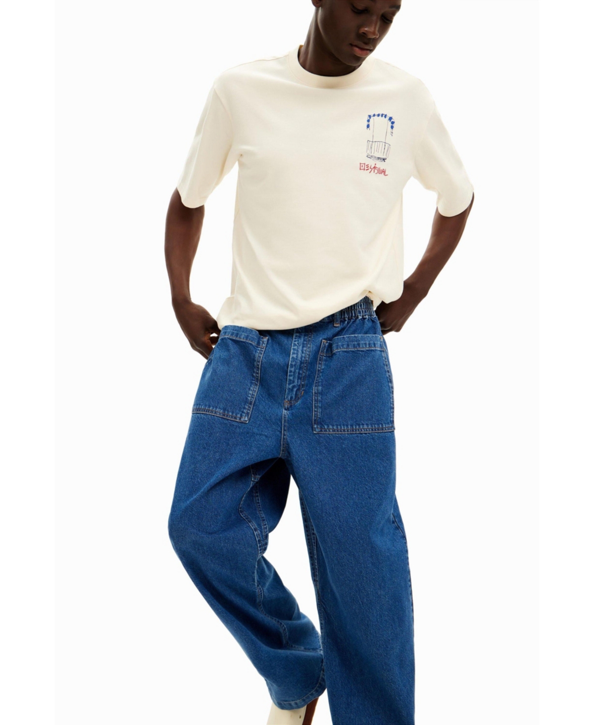 Desigual Men's Long jeans with pockets