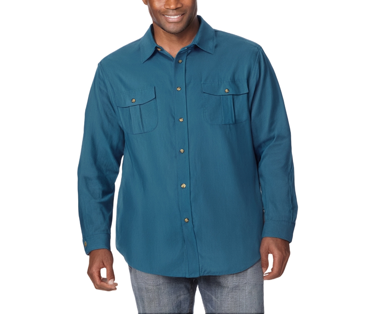 KingSize Big & Tall Signature Solid Flannel Shirt