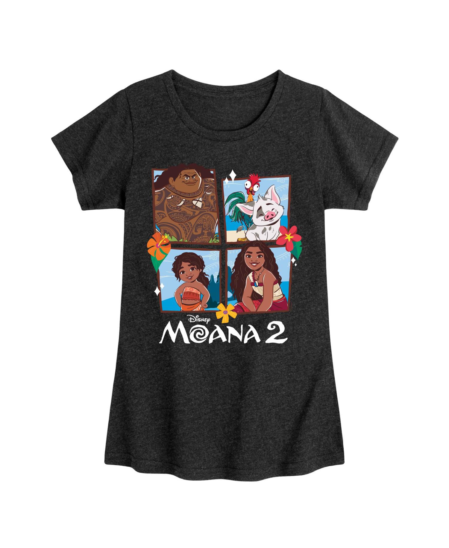 Big Girls Moana 2 Grid Graphic Short Sleeve Tee