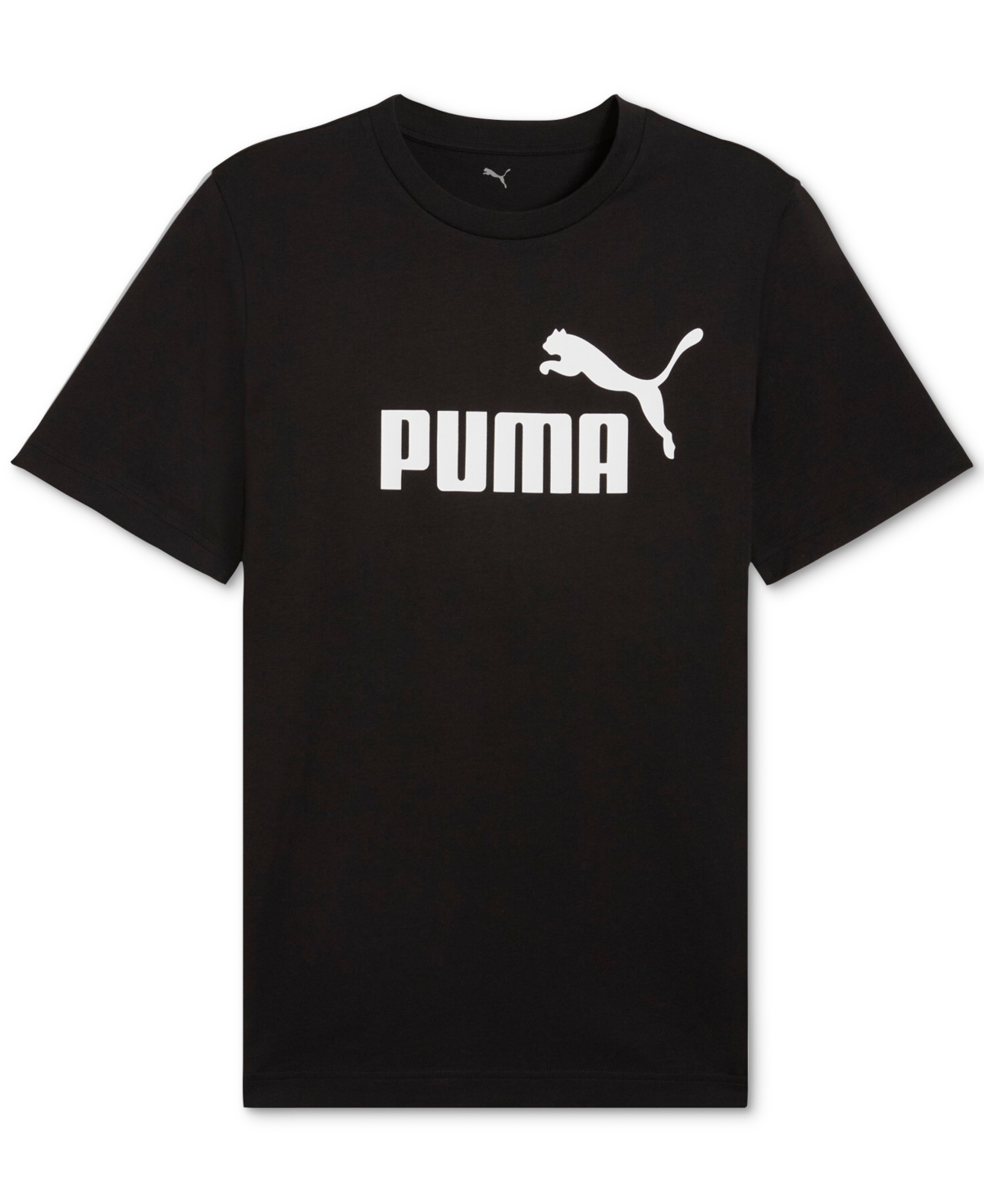 Puma Logo Printed Short Sleeve Tee Black In Black