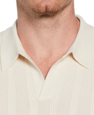 Men's Johnny Collar Stripe Polo Shirt