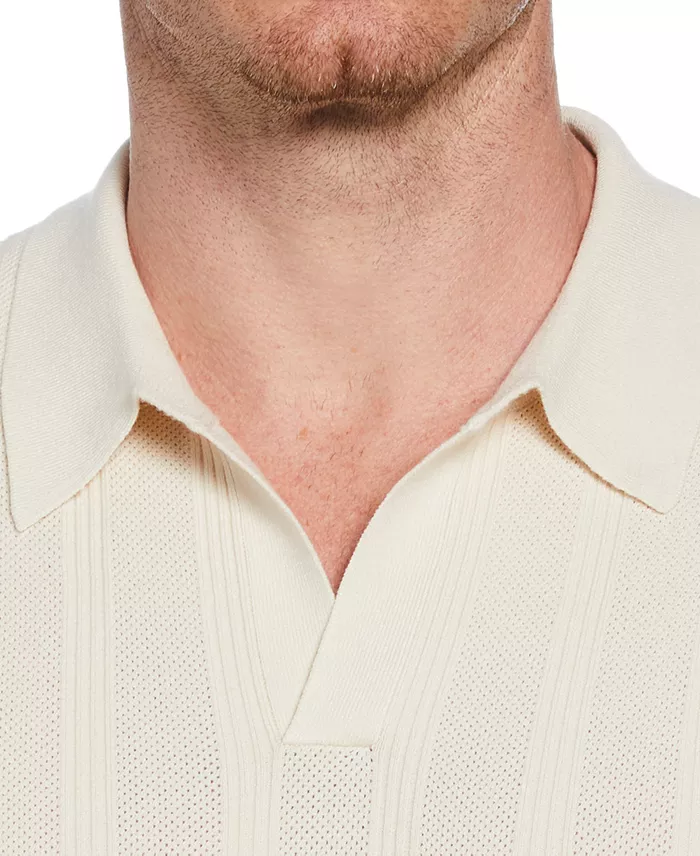 Men's Johnny Collar Stripe Polo Sweater - thumbnail 5