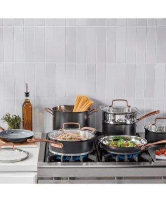 Matte Black Elegance 11-Pc. Cookware Set