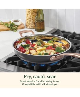 Matte Black Elegance Stainless Steel 12" Skillet