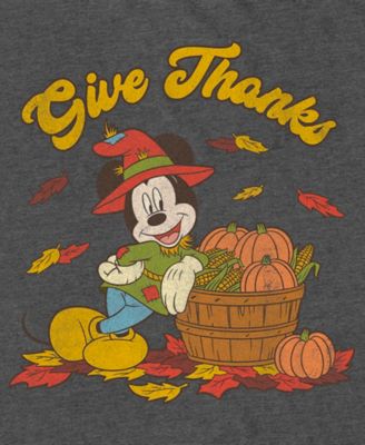 Men's Mickey Classic Thankful Mouse Short Sleeves T-shirt