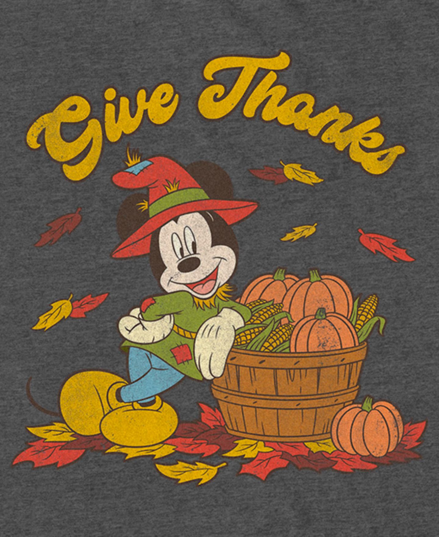 Мужская футболка Fifth Sun Mickey Classic Thankful Mouse Short Sleeves, цвет: Угольный меланжевый — фото 3
