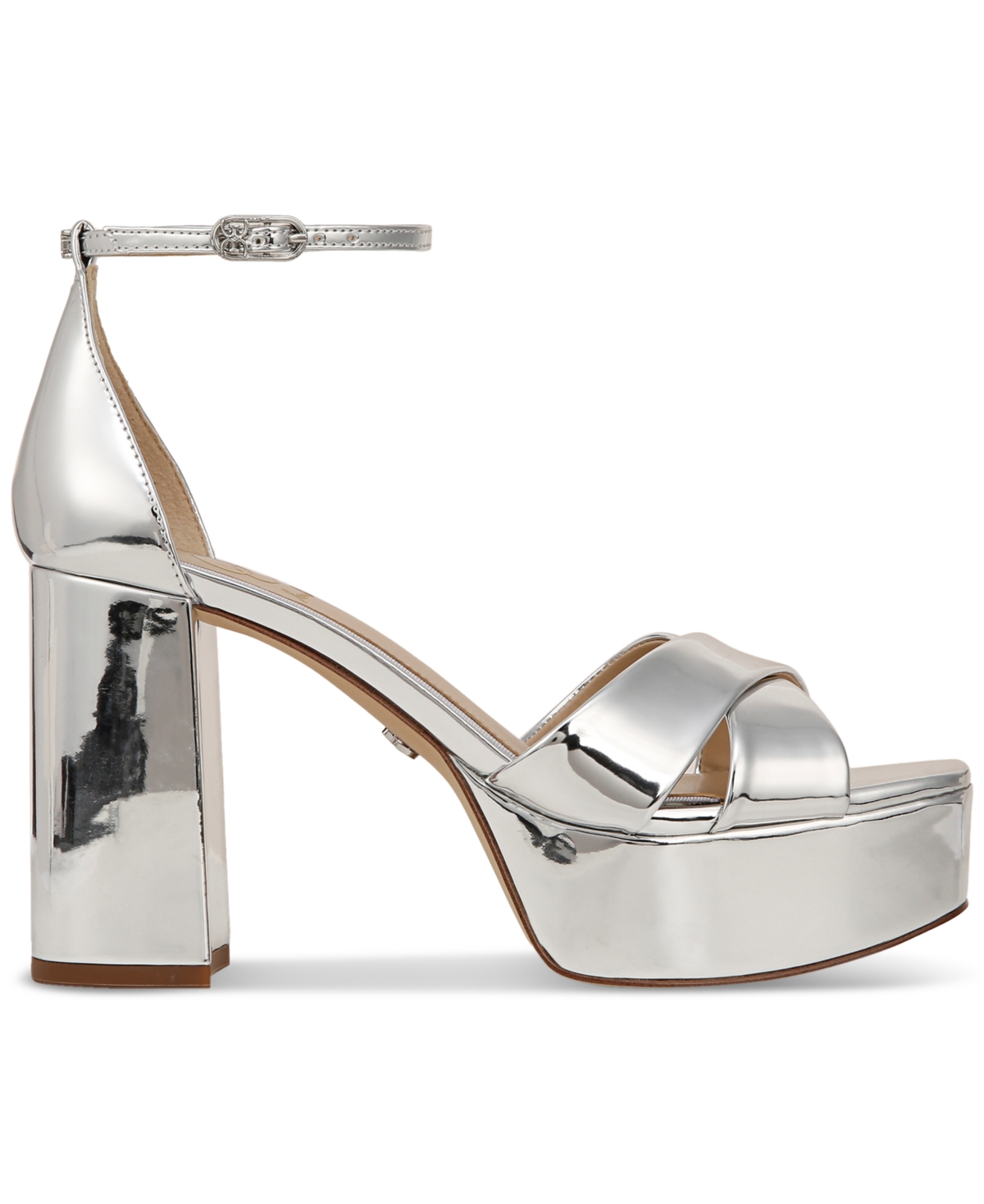 Shop Sam Edelman Women's Jullian Platform Dress Sandals In Soft Silver
