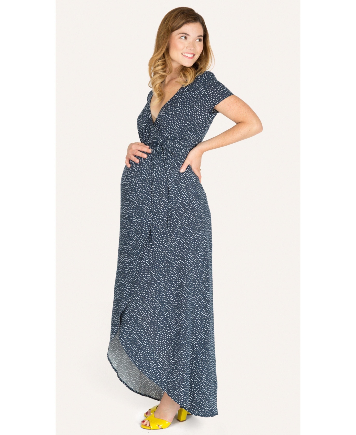 Nom Maternity Maternity Delilah Wrap Maxi Dress