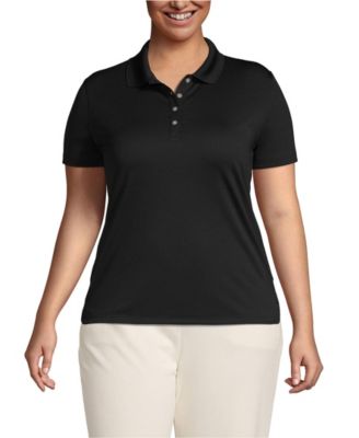 Plus Size Short Sleeve Solid Active Polo