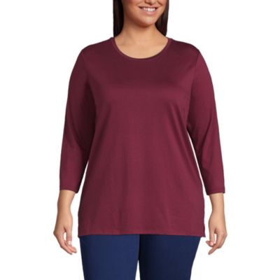 Plus Size 3/4 Sleeve Cotton Supima Tunic