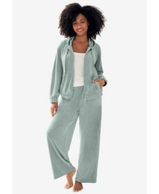 Women's Wide Leg Velour Lounge Sweatpants