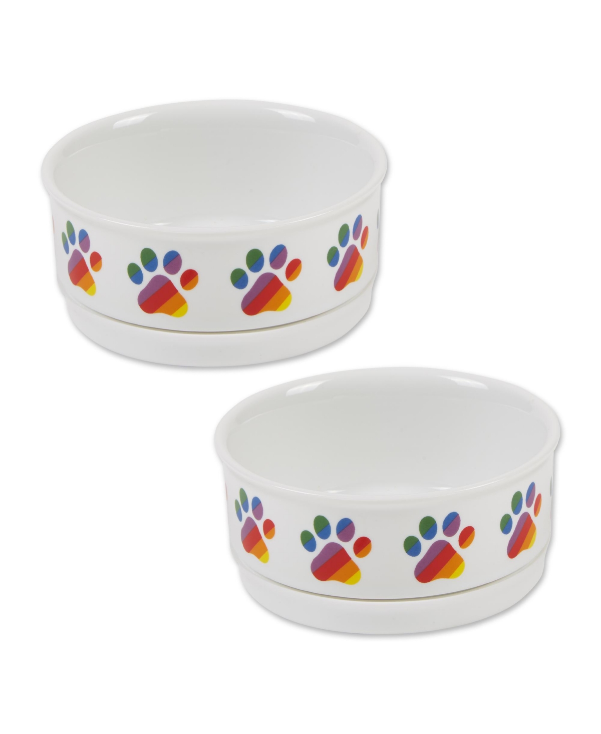Rainbow Paw Pet Bowl Set/2 - Rainbow paw