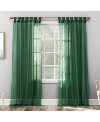 Krista Holiday Twist Tab Sheer Tab Top Curtain Panel