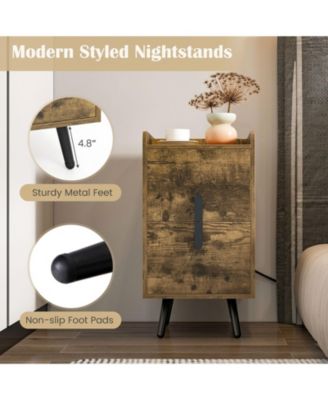 Nightstand Side Tables with 2 Drawers and 2 USB Ports