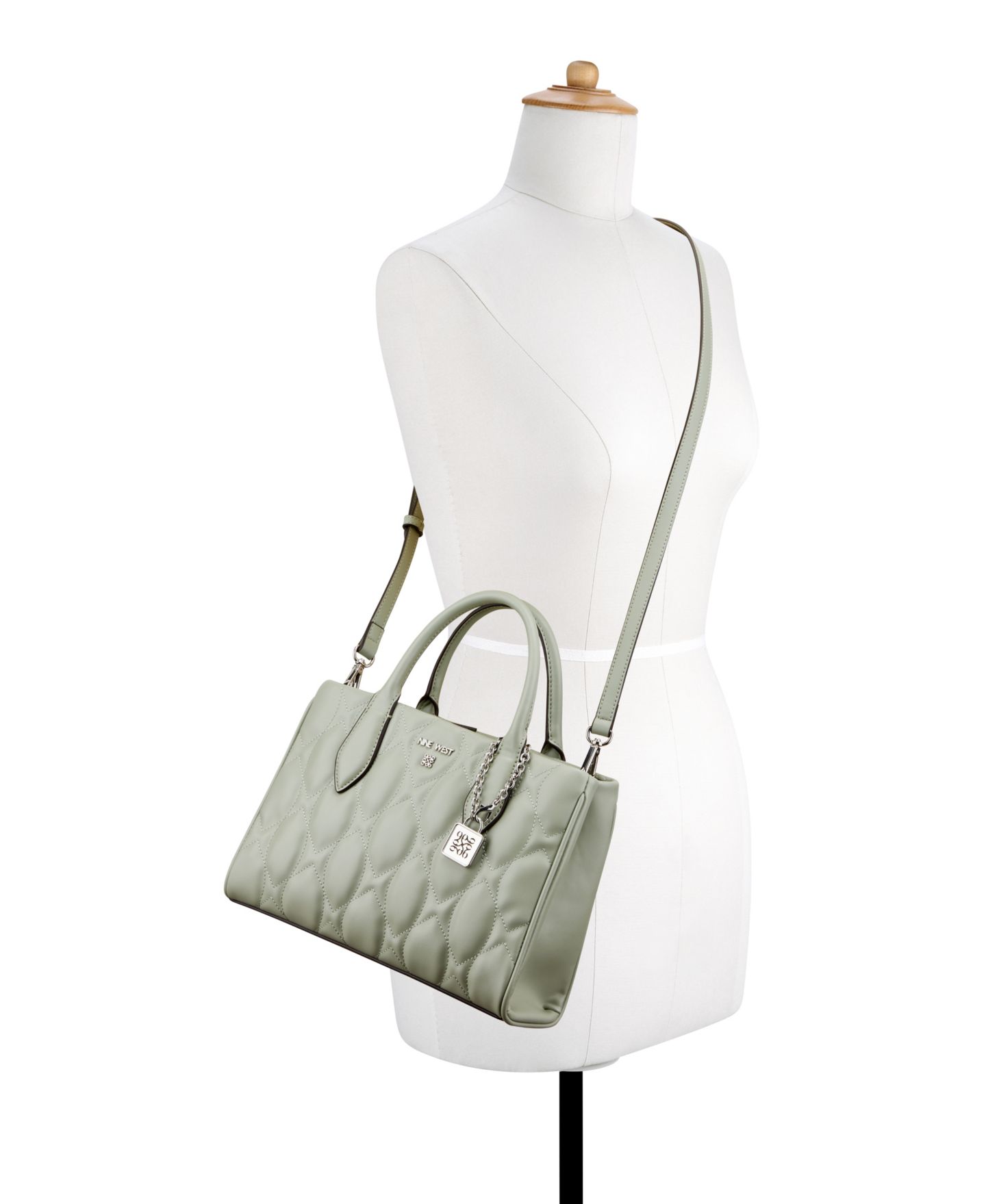 Женская сумка Nine West Designer Rue Medium Satchel, цвет: Celadon — фото 5
