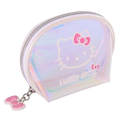 Sanrio Clear Iridescent Large and Small Dome Cosmetic Travel Bag Set
