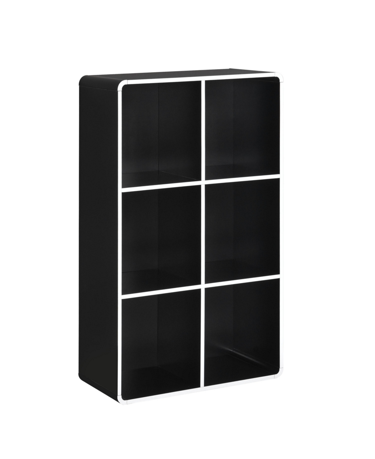 Kings Brand Furniture Dothan Wood 6-Cubed Open Bookcase - Storage Shelf Organizer Bookshelf
