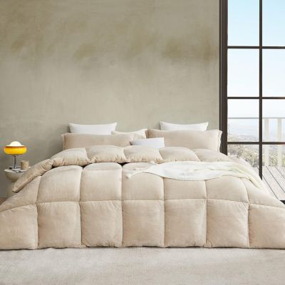 Thicker Than Thick - Comforter Set - Down Alternative Ultra Plush Filling - Birch , Queen