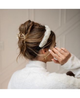 Large Twist Metal Clip - Gold