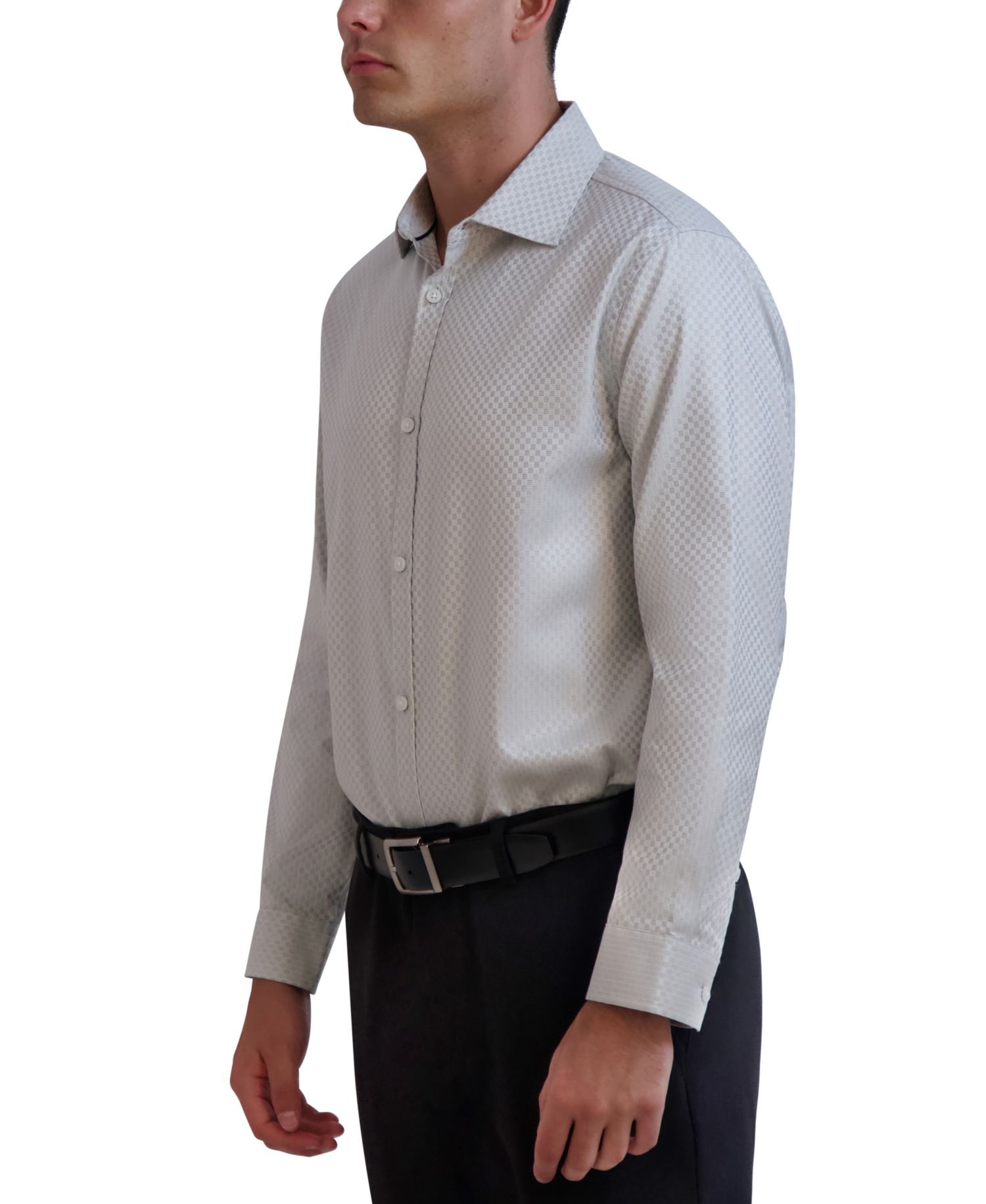 Men's Slim-Fit Textured Dobby Dress Shirt