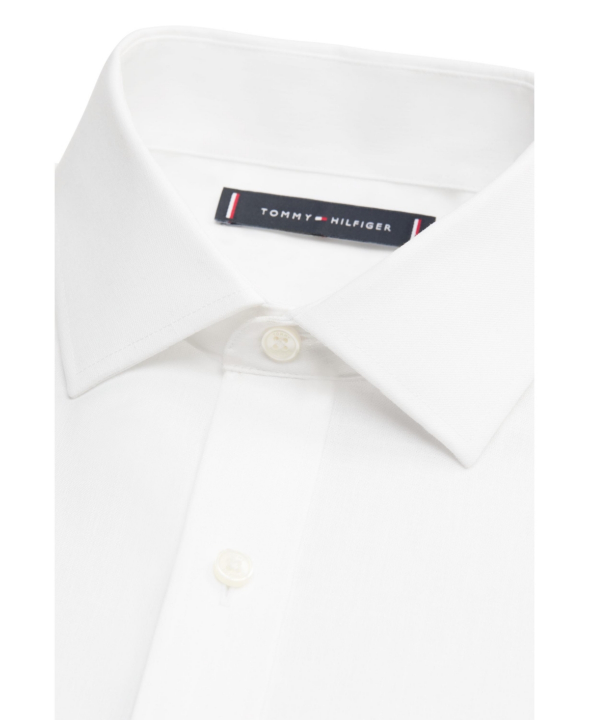 Shop Tommy Hilfiger Mens Regular Fit Linen Dress Shirt In White