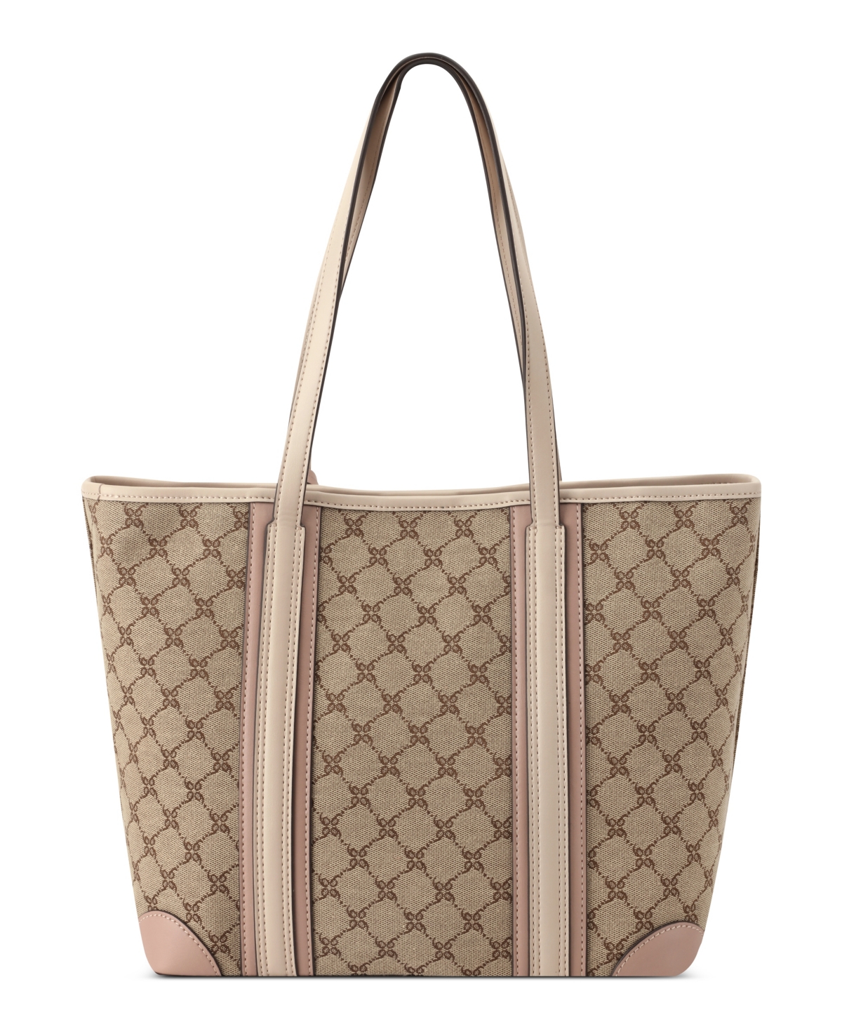 Nine West Teagan Two In One Tote Bag In Mocha Logo Multi