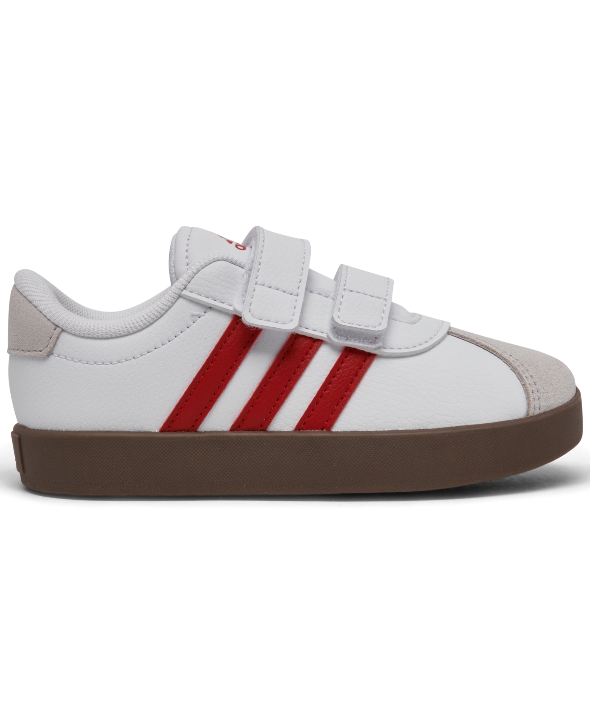 Adidas Toddler Kids Vl Court 3.0 Fastening Strap Casual Sneakers from Finish Line - Red