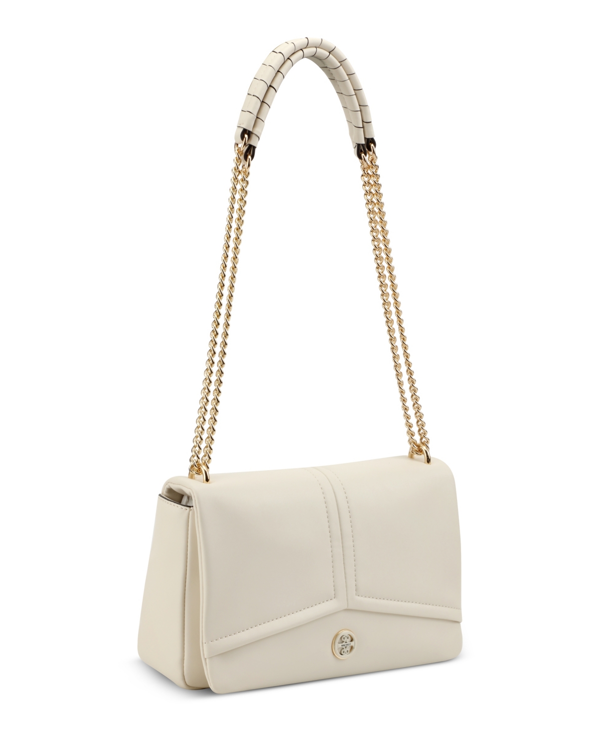 Shop Nine West Erina Convertible Chain Flap Crossbody Bag In Chic Cream