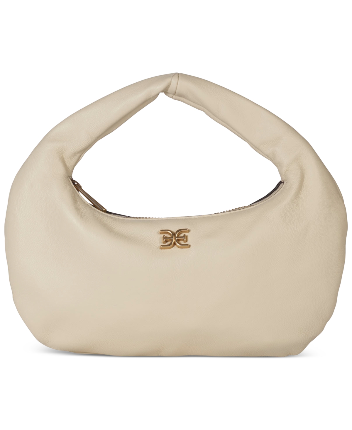 Shop Sam Edelman Michaela Leather Mini Hobo Bag In Cream