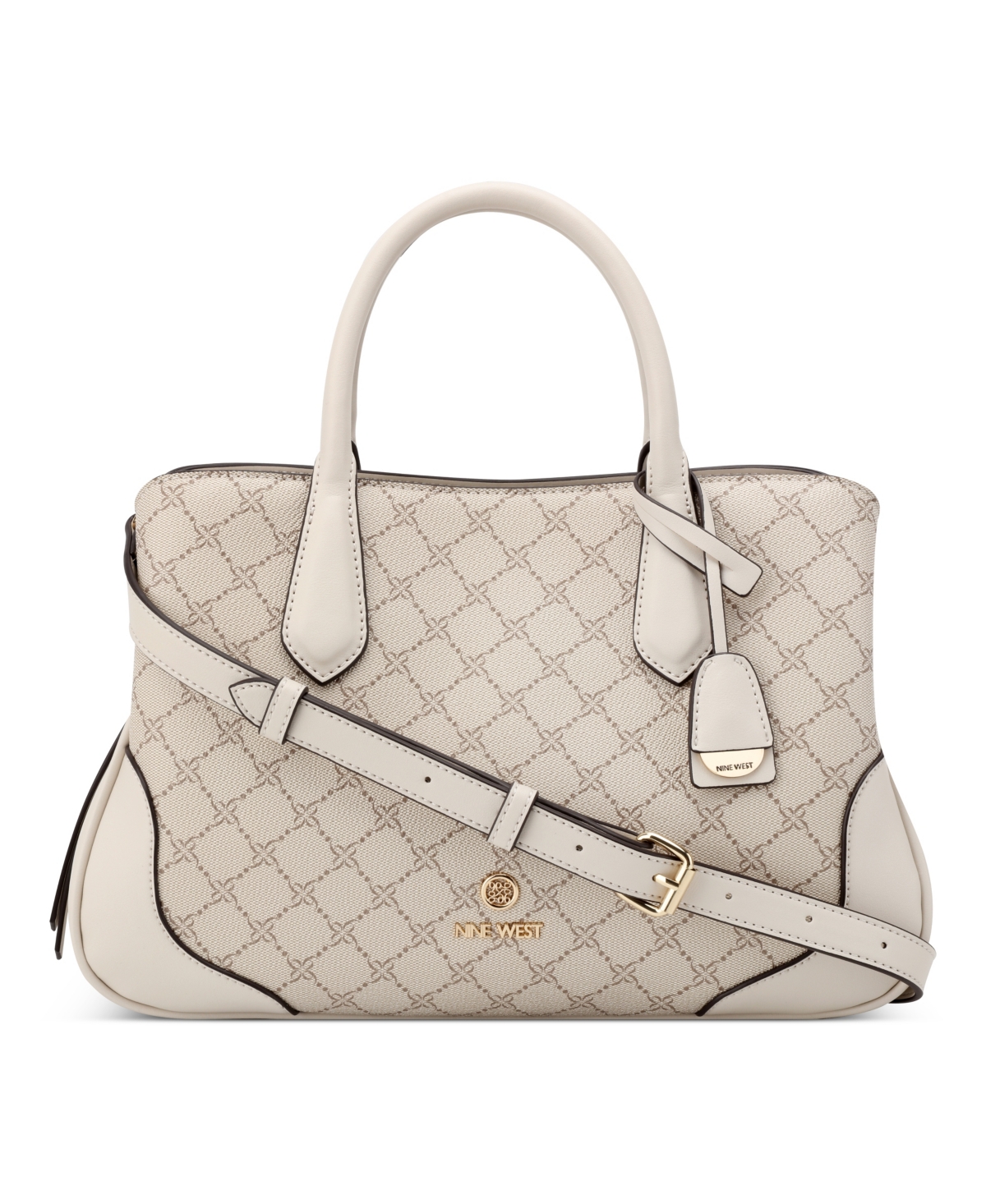 NINE WEST BLOOMFIELD TRIPLE COMPARTMENT SATCHEL BAG 
