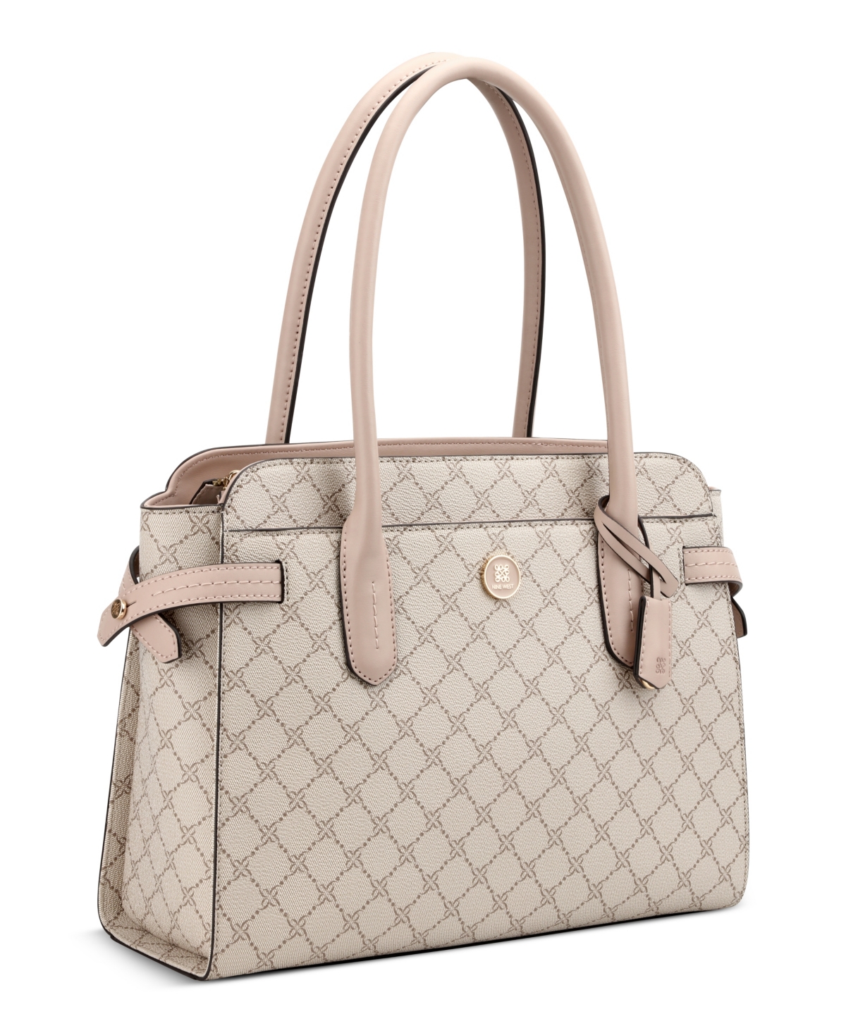 Nine West Nami Shoulder Strap Shopper Bag In Mushroom Logo Marble
