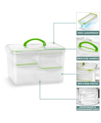 12 Piece Airtight Containers With Snap-on Lids- BPA Free - For Kitchen, Pantry, Food Storage