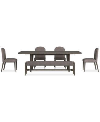Griffith 6 Pc. Rectangular Dining Set (Table, 4 Side Chairs & Bench), Created for Macy's