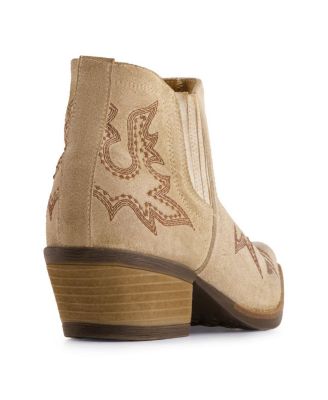 Western Style Women's Leather Booties By Forastero