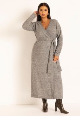 Women's Sweater Wrap Dress