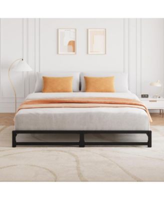  6 Inch Queen Size , Metal Platform Bed Frame with Steel Slats Support, Mattress Foundation, Easy Assembly, No Box Spring Needed