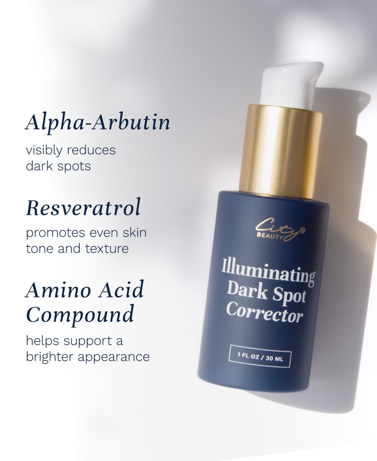 CITY BEAUTY ILLUMINATING DARK SPOT CORRECTOR, 1 FL OZ/30 ML 