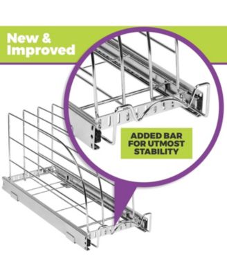  8.5 x 21 In Bakeware Pull Out Organizer for Cookie Sheet, Cutting Board, Bakeware, and Tray