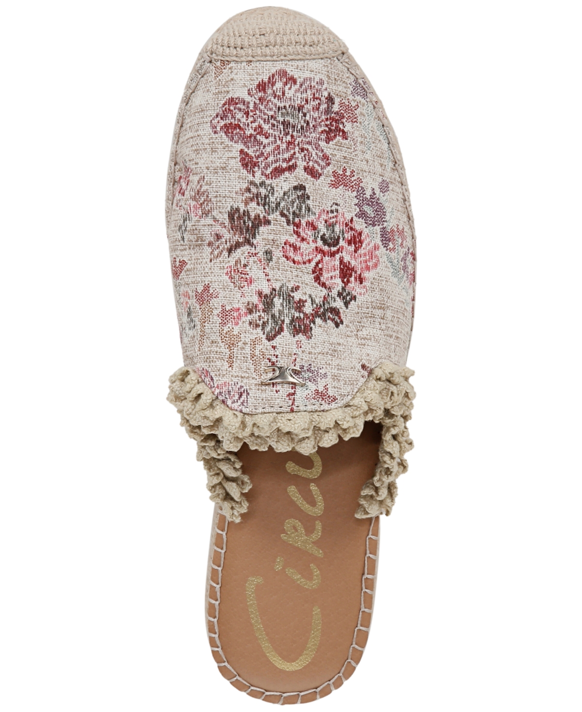 Circus Ny By Sam Edelman Mallory Ruffle Mule Slides In Natural Blush Multi